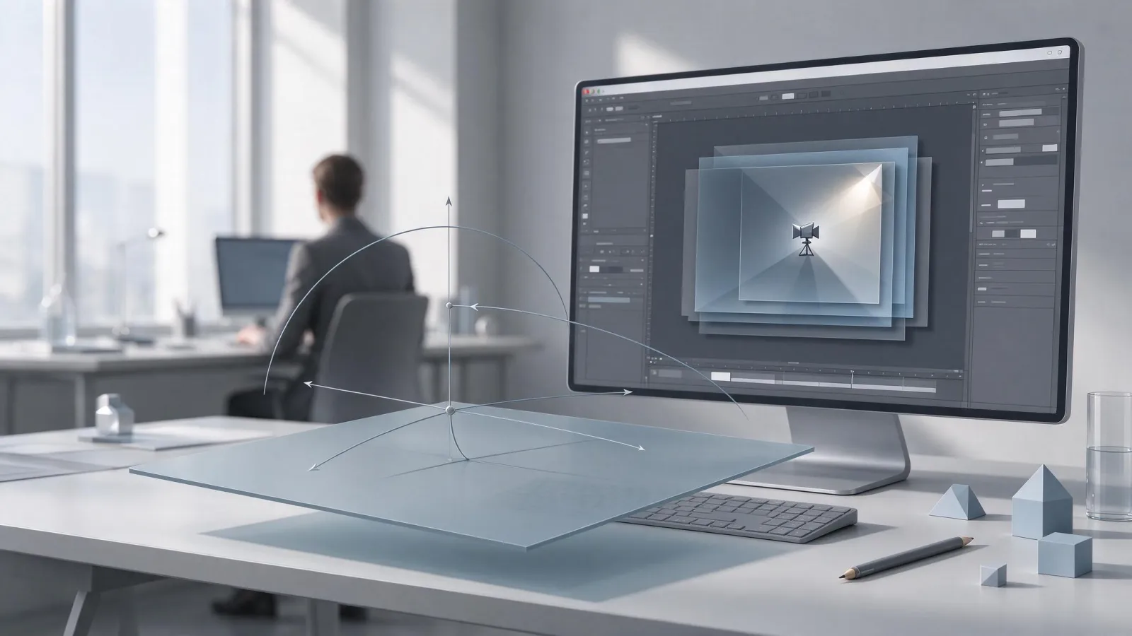 Ảnh minh hoạ 3D Layer (layer 3D trong After Effects): minh hoạ trực quan cho 3D Layer (layer 3D trong After Effects)