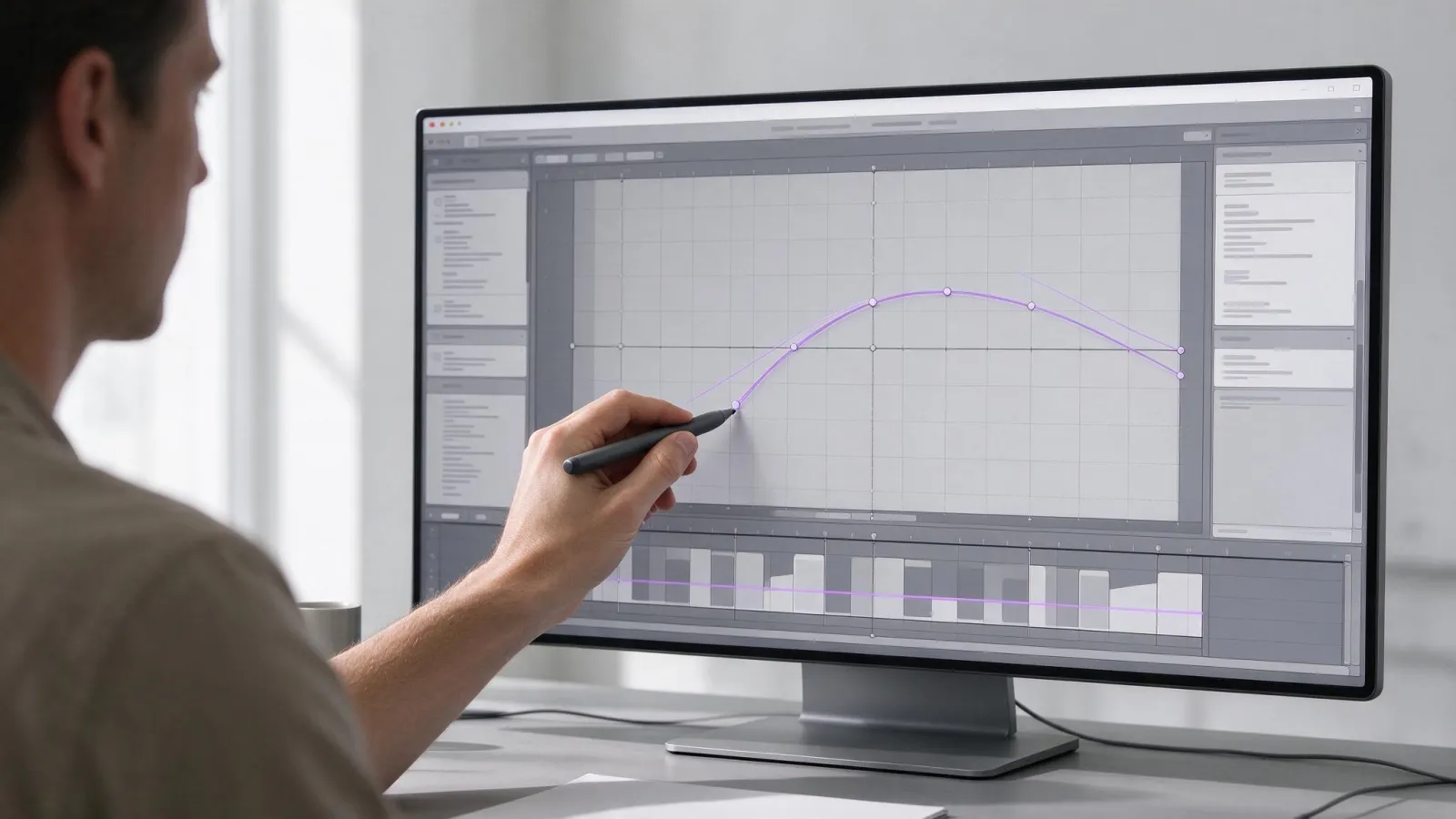 Ảnh minh hoạ Đồ thị chuyển động (Graph Editor): minh hoạ trực quan cho Đồ thị chuyển động (Graph Editor)
