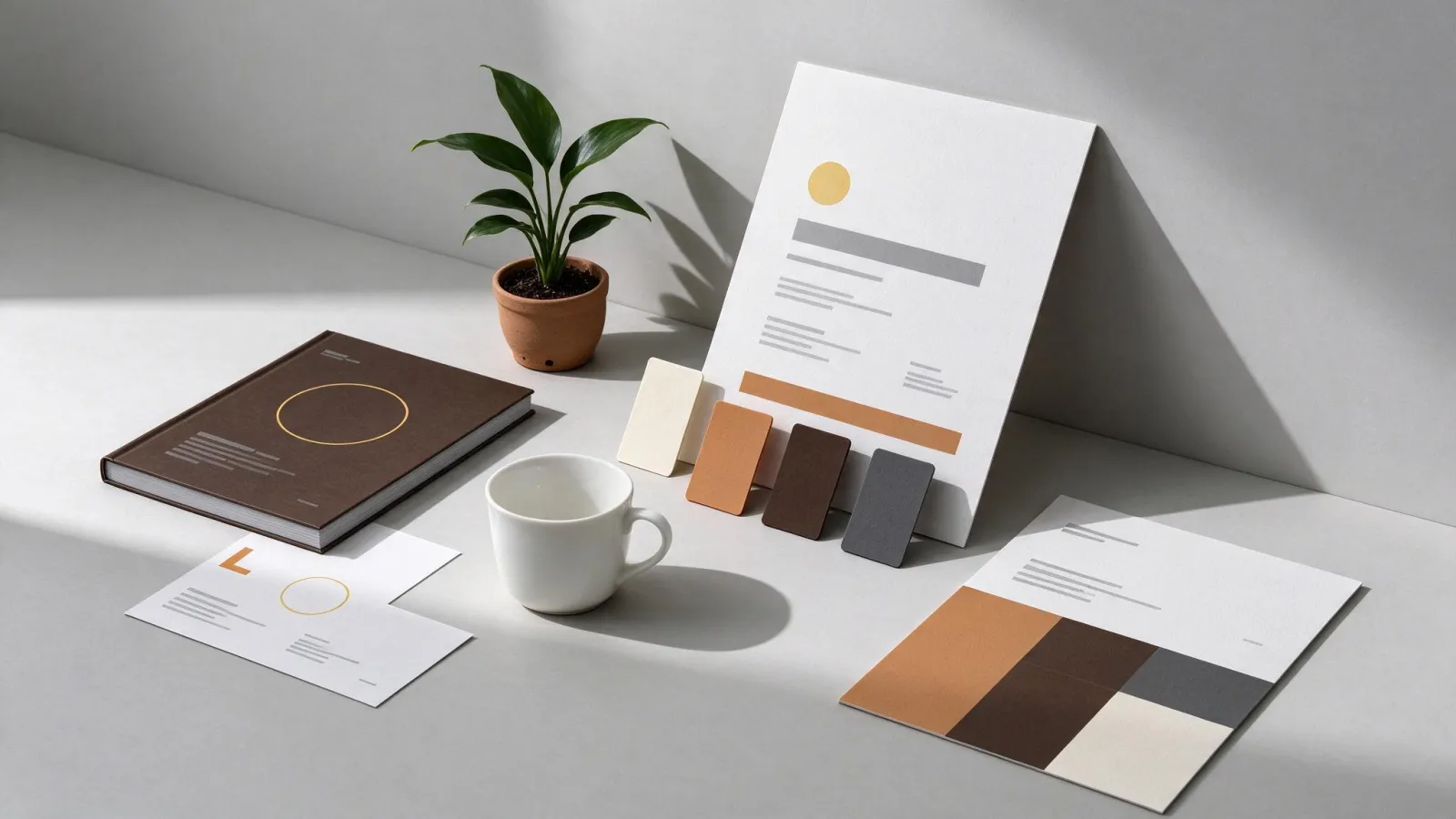 Ảnh minh hoạ Brand Kit (Canva): ảnh mô phỏng trang Brand Kit với logo, bảng màu và font của một thương hiệu giả định
