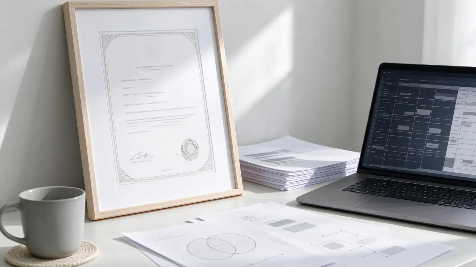Ảnh minh hoạ Giấy chứng nhận (certificate): một mẫu giấy chứng nhận, nội dung, chữ ký, dấu