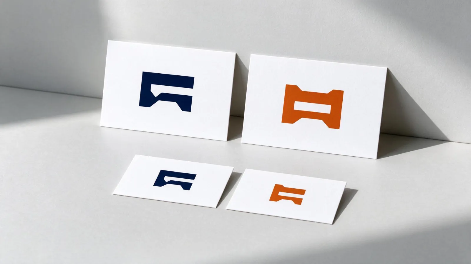 Ảnh minh hoạ Hợp tác thương hiệu (co-branding): hai logo giả định đặt cạnh nhau trong một lockup co-branding đúng và một ví dụ sai kích thước