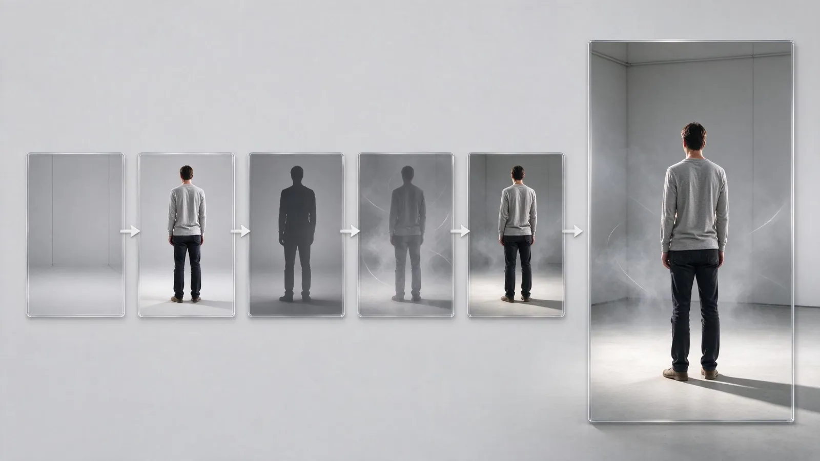 Ảnh minh hoạ Compositing (ghép lớp hình ảnh): sơ đồ các lớp được xếp chồng (nền, nhân vật đã tách, bóng, hiệu ứng, chỉnh màu) và khung hình ghép cuối