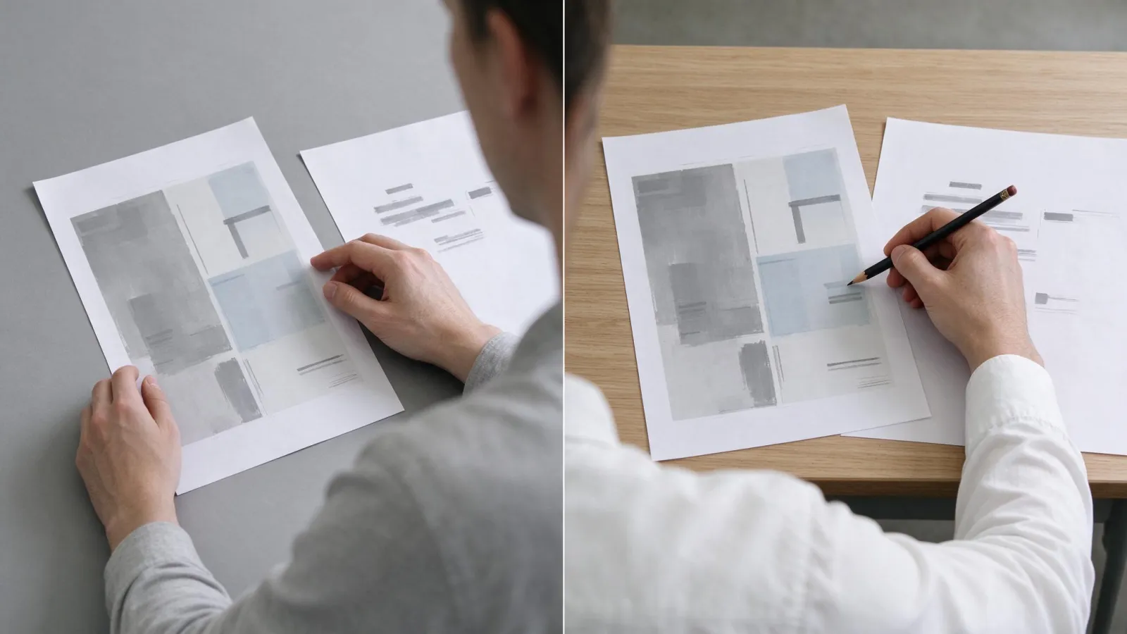Ảnh minh hoạ Góp ý thiết kế (design critique): hai cột so sánh góp ý mơ hồ và góp ý cụ thể cho cùng một poster