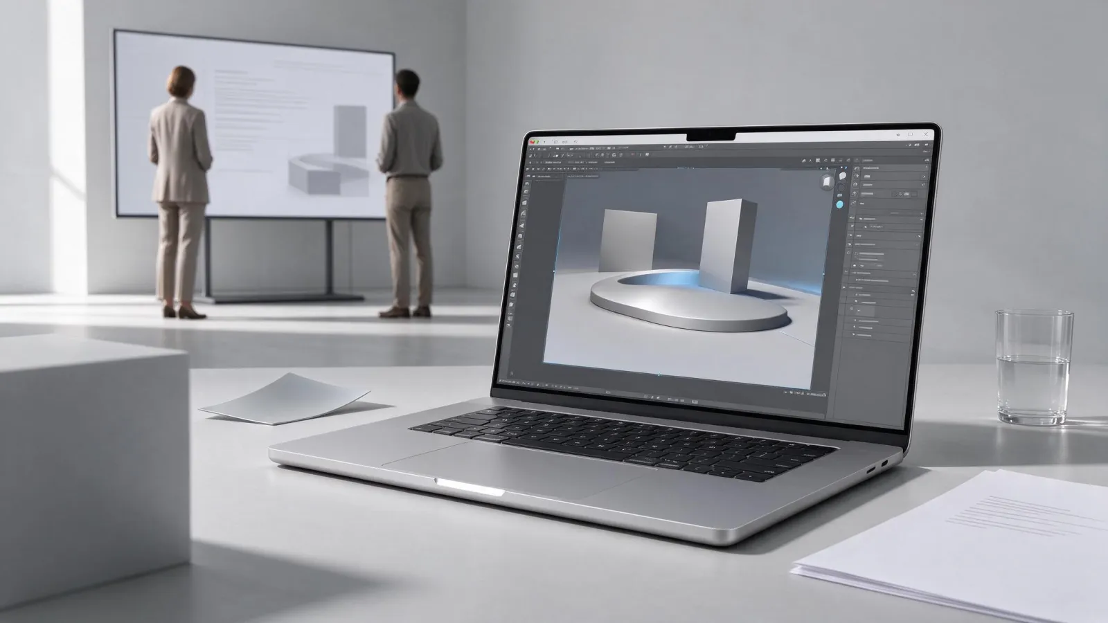 Ảnh minh hoạ Eevee (bộ render thời gian thực Blender): một cảnh motion graphics render bằng Eevee