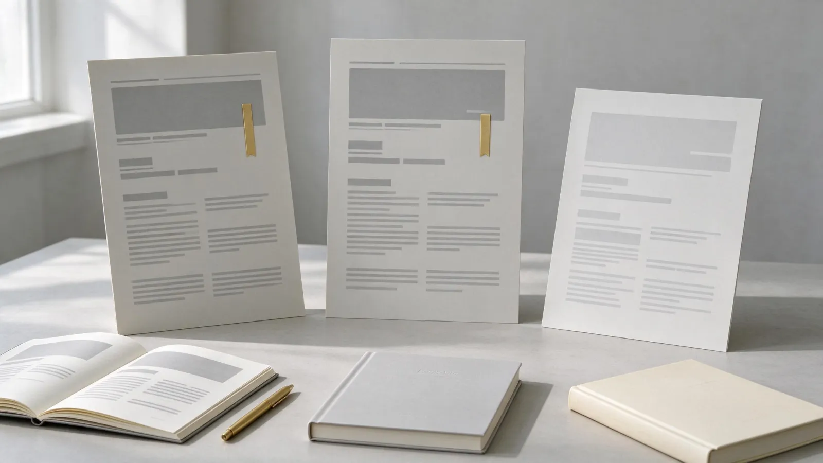 Ảnh minh hoạ Ghép font (font pairing): ba cặp font tiêu đề và thân bài áp lên cùng một bố cục bài viết, đánh dấu cặp tốt và cặp không ổn