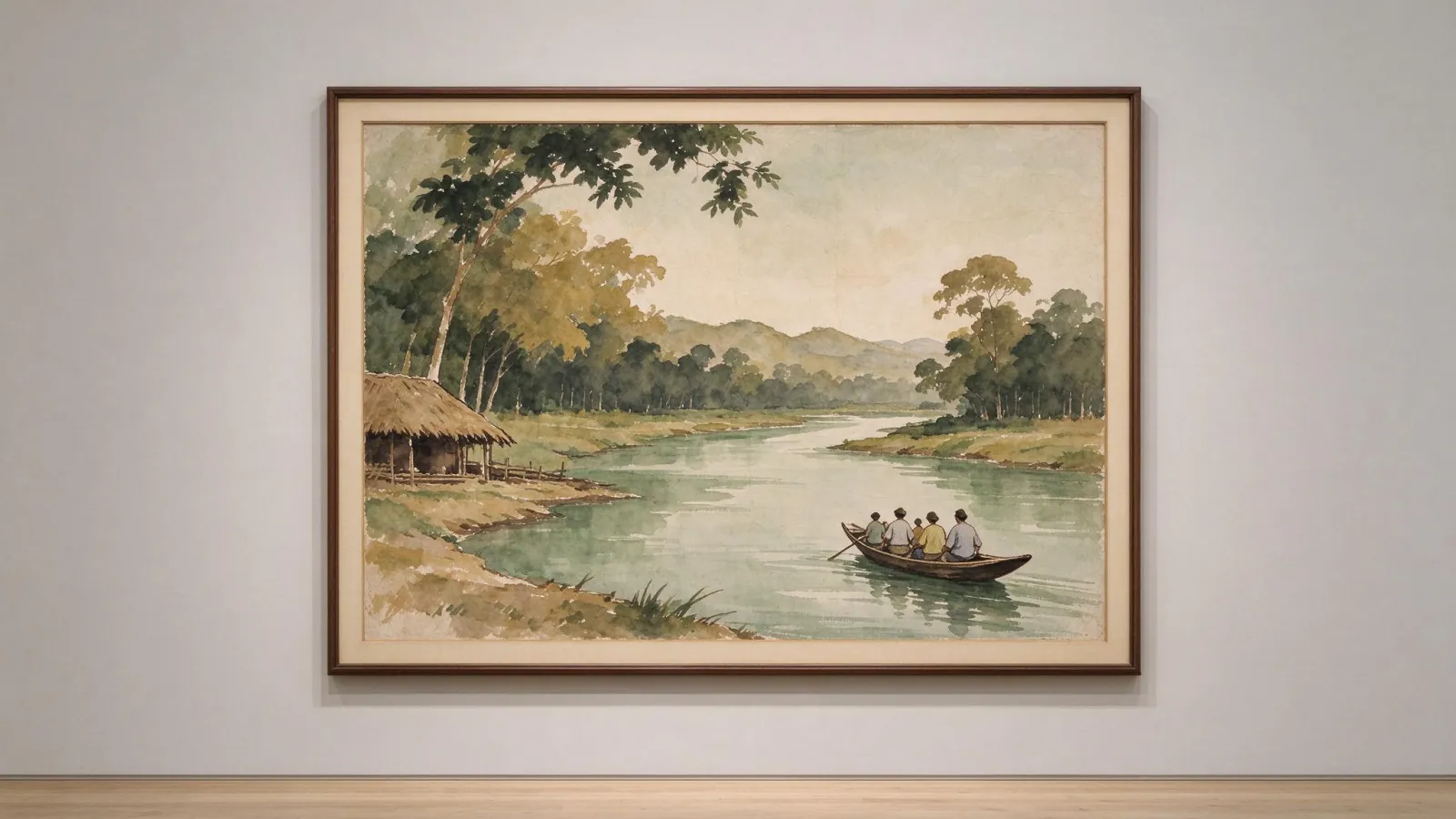 Ảnh minh hoạ Mỹ thuật Đông Dương: bảng giới thiệu các chất liệu và hoạ sĩ tiêu biểu của Mỹ thuật Đông Dương, minh hoạ bằng ảnh tác phẩm thuộc phạm vi công cộng hoặc ảnh được phép dùng