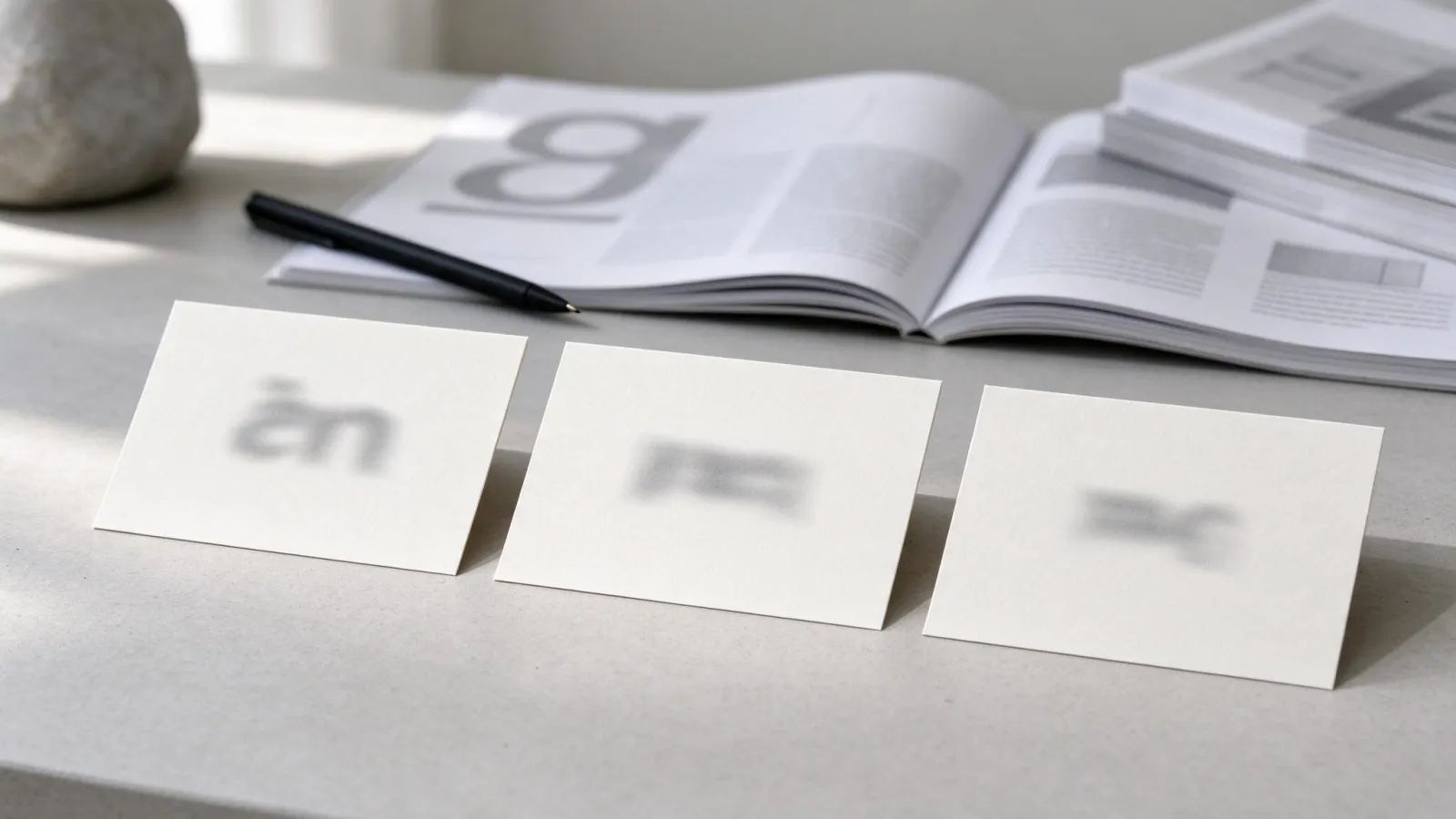 Ảnh minh hoạ Độ dễ nhận chữ (legibility): chuỗi 'Il1 O0 rn m' set bằng ba font khác nhau ở cỡ nhỏ, đánh dấu font dễ nhầm nhất