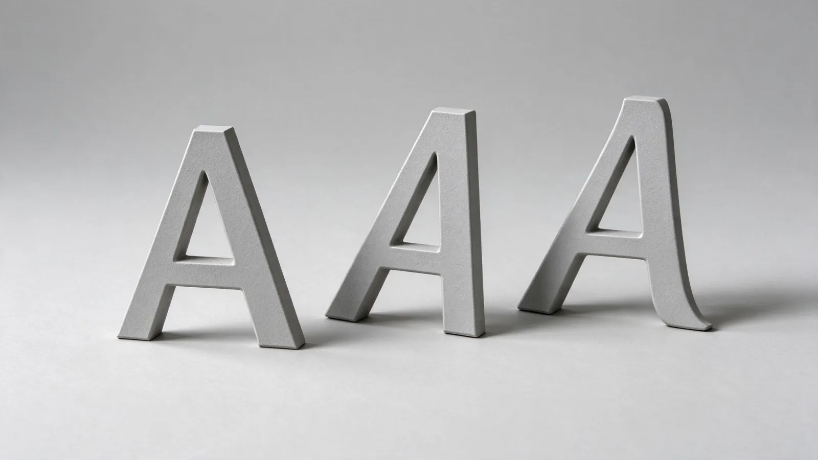 Ảnh minh hoạ Chữ xiên (oblique): ba dòng chữ 'Typography' ở bản đứng, bản oblique của một font không chân và bản italic của một font có chân, khoanh chữ a và g để thấy khác biệt…