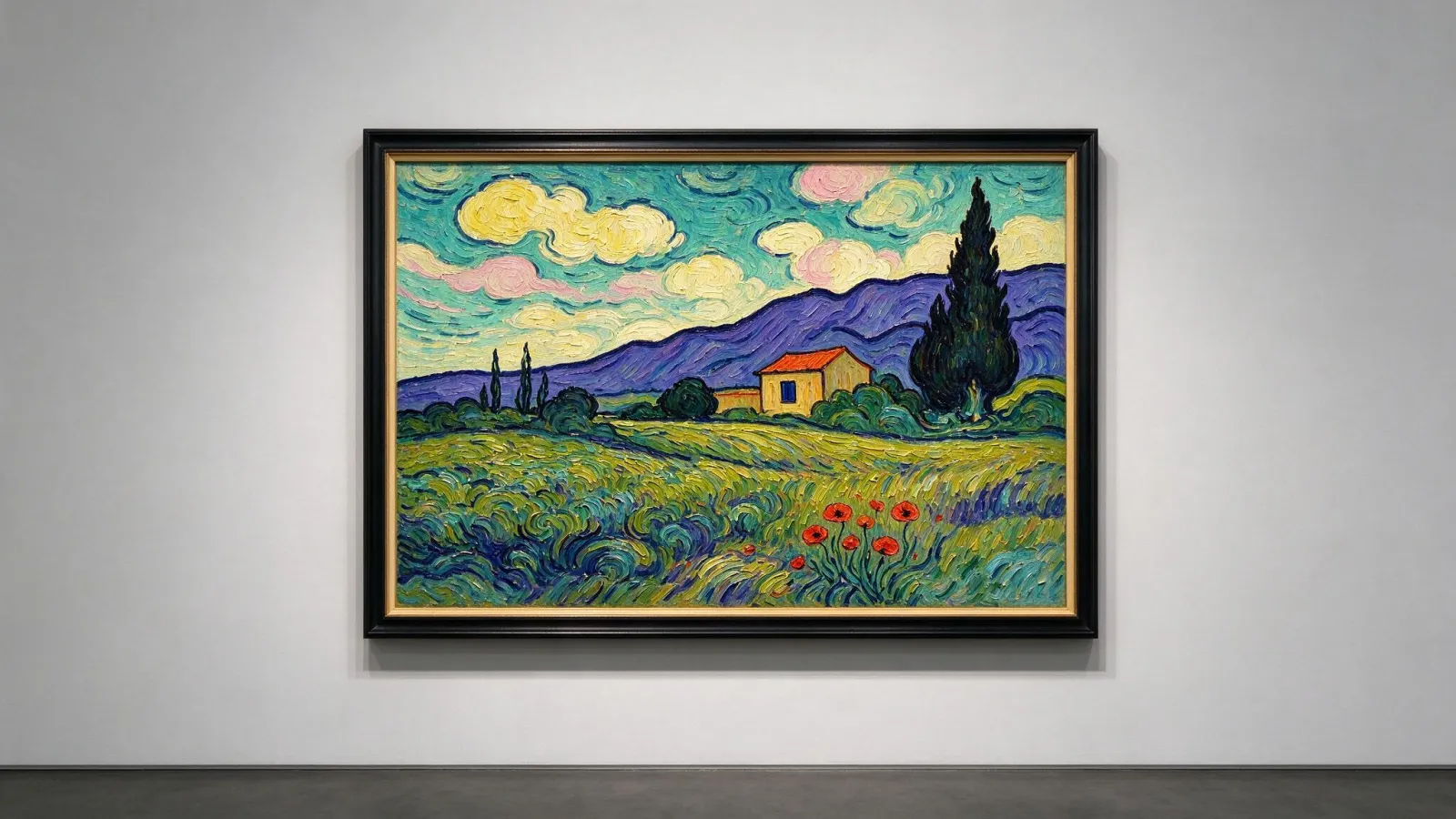 Ảnh minh hoạ Hậu Ấn tượng (Post-Impressionism): ba tranh phạm vi công cộng của Van Gogh, Cézanne, Seurat đặt cạnh nhau