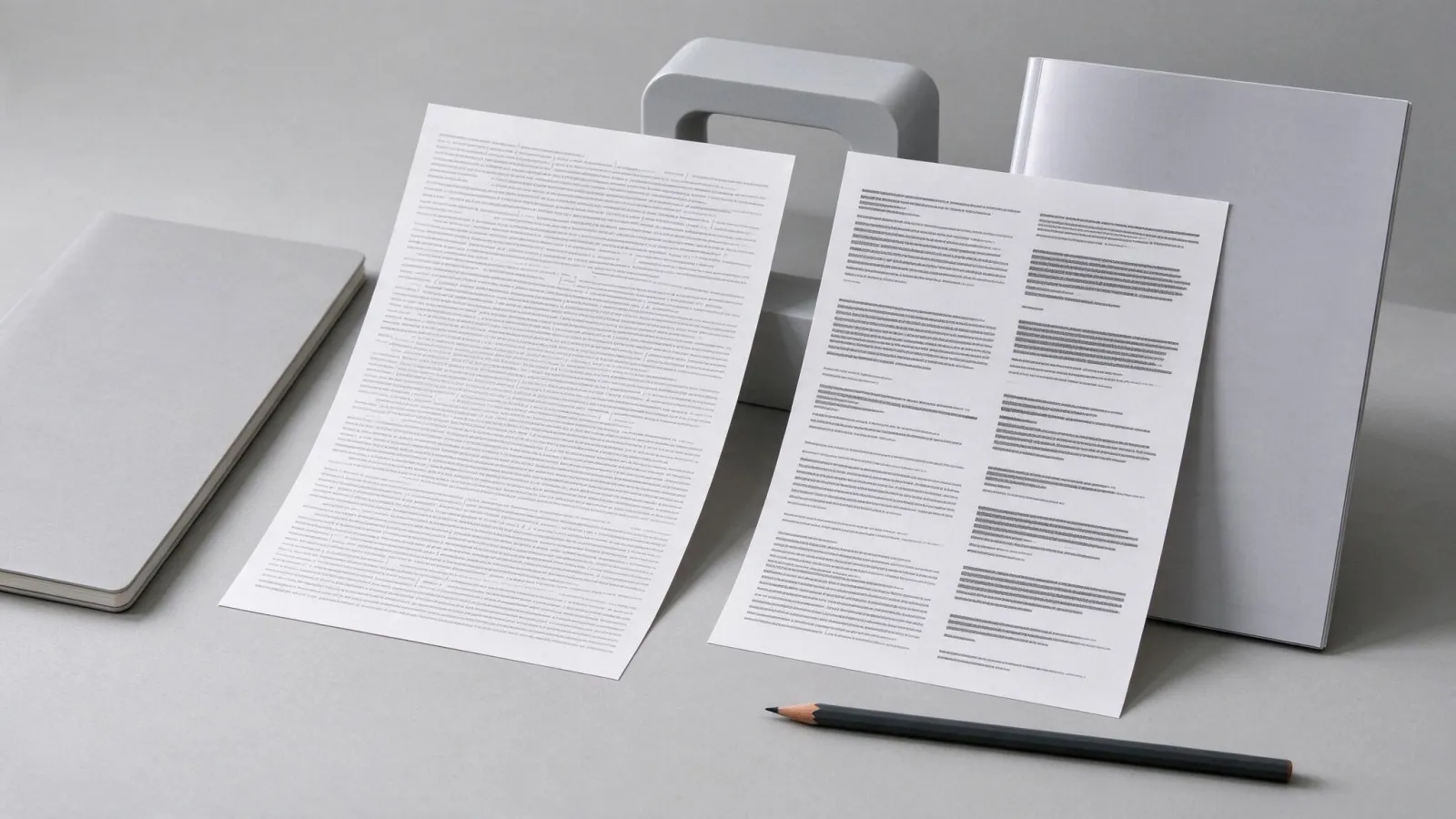 Ảnh minh hoạ Độ dễ đọc (readability): cùng một đoạn văn ở bản khó đọc (chữ xám nhạt, dòng dài, sát) và bản đã chỉnh, đặt cạnh nhau