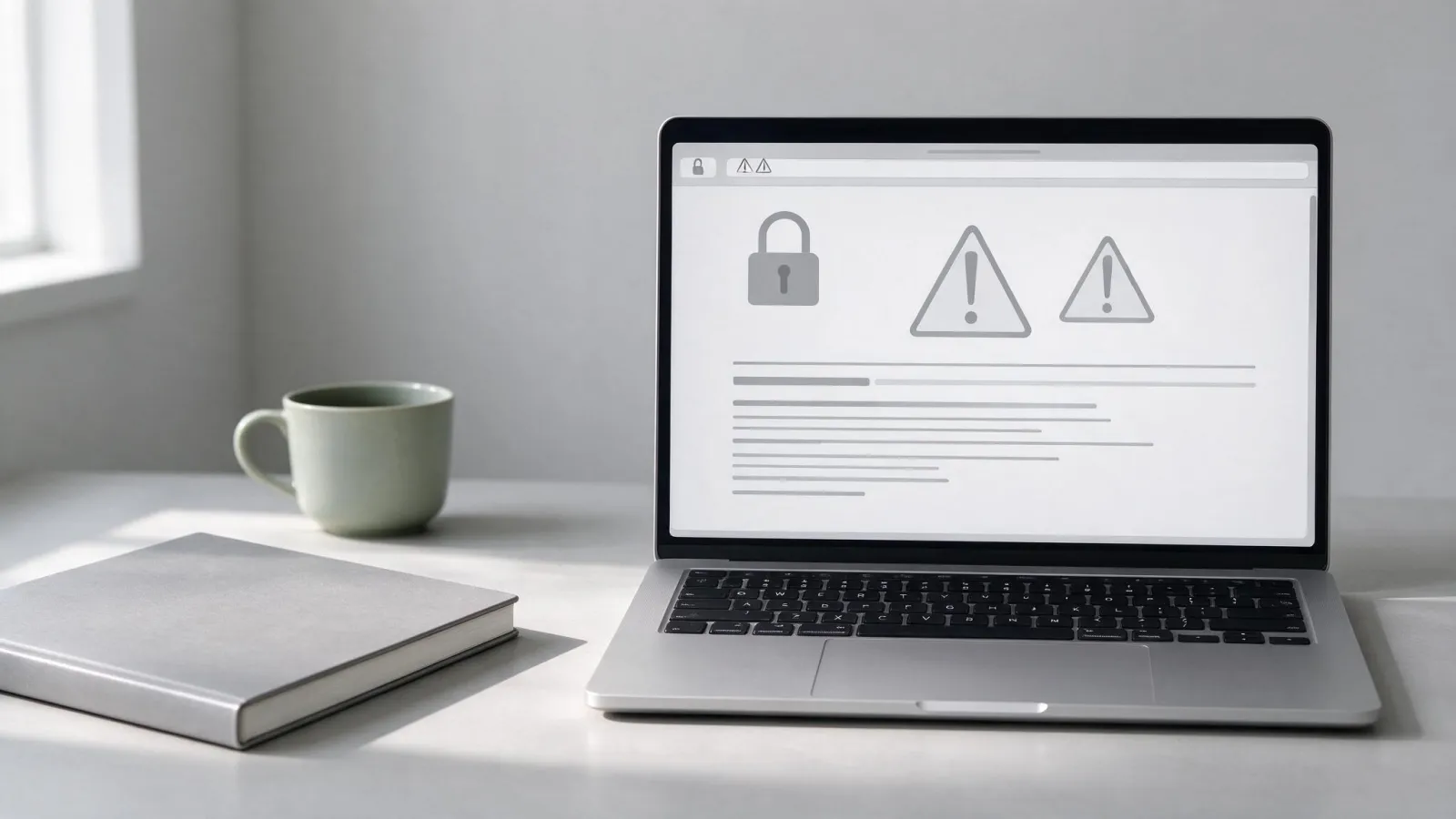 Ảnh minh hoạ SSL và HTTPS: thanh địa chỉ trình duyệt có ổ khoá HTTPS và cảnh báo 'Không an toàn' của trang HTTP