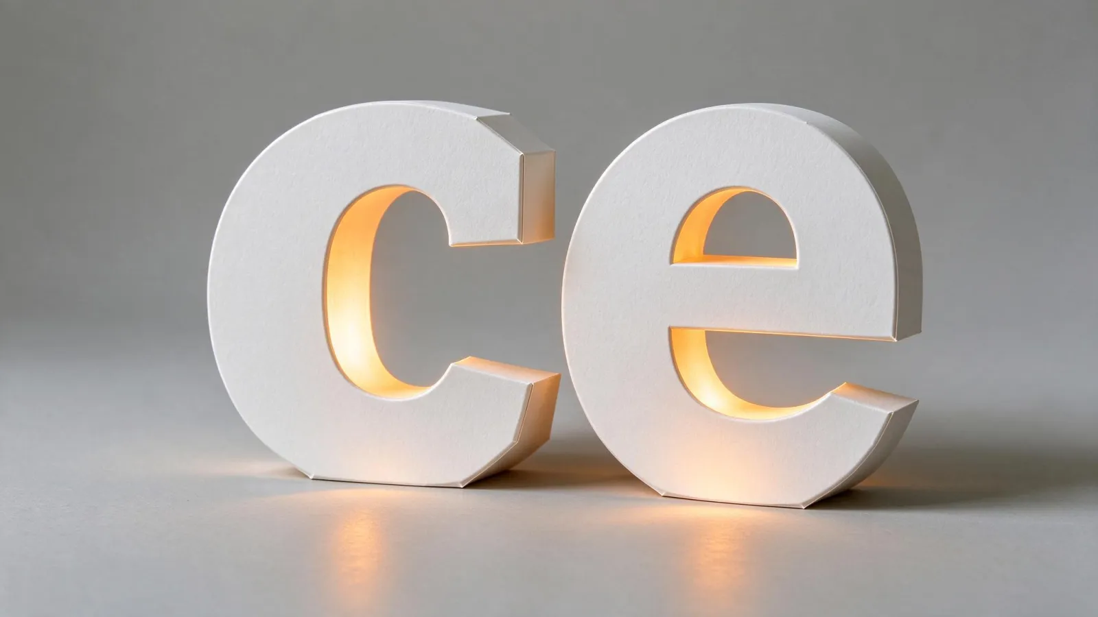 Ảnh minh hoạ Độ mở của chữ (aperture): so sánh chữ 'cease' ở một font humanist độ mở lớn và một font neo-grotesque độ mở nhỏ, với vùng khe hở được tô màu