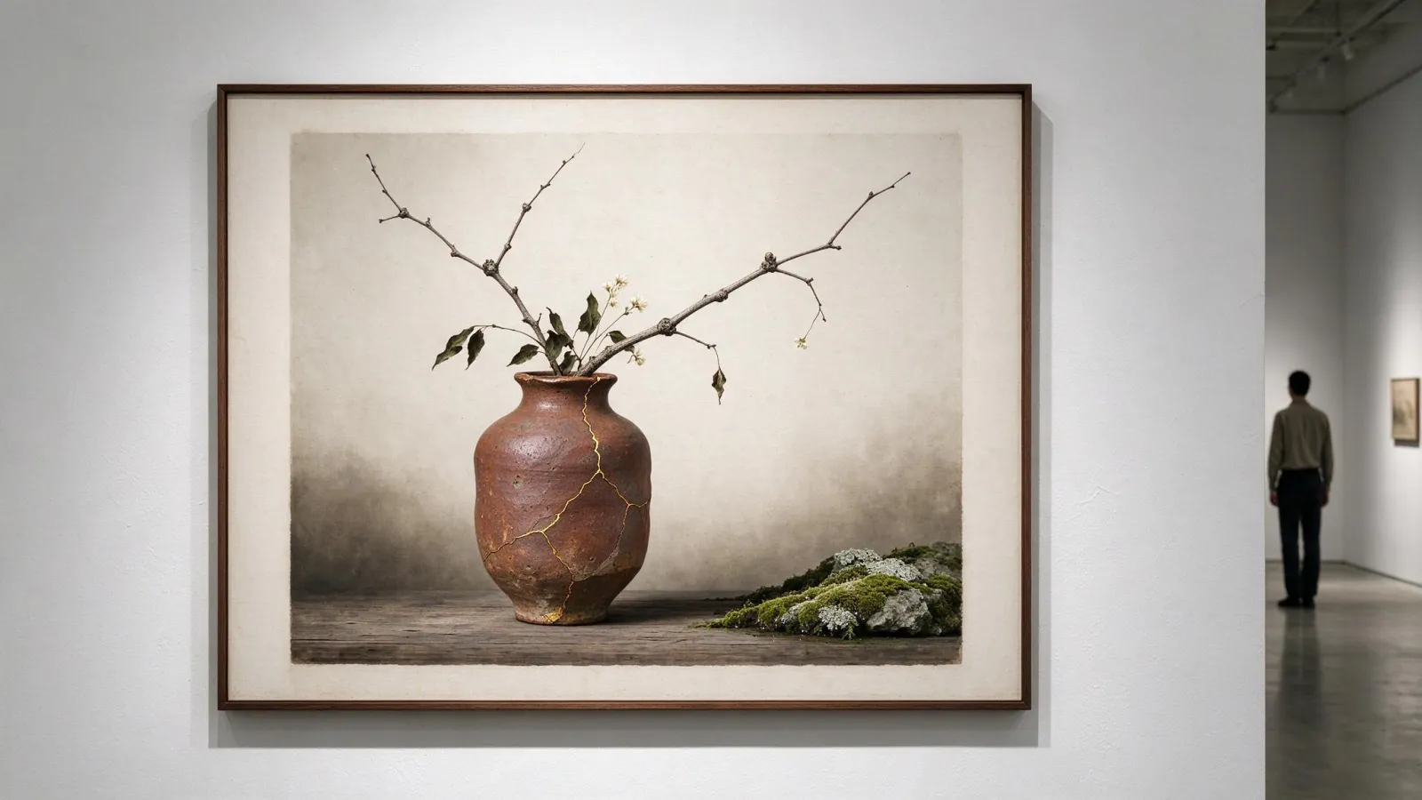 Ảnh minh hoạ Wabi-sabi: một bố cục tự chụp chén gốm thủ công và một